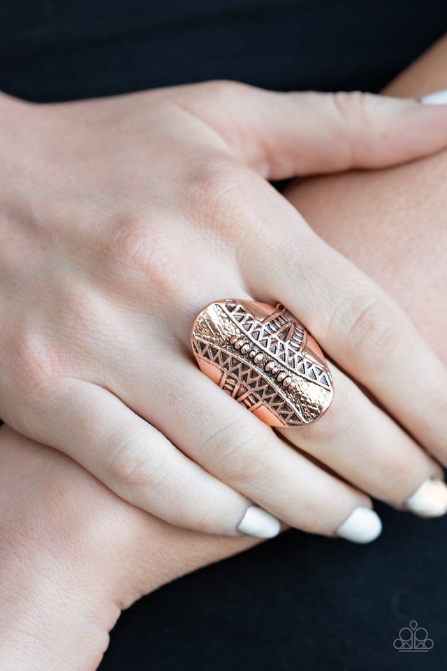 Paparazzi ♥ Shields Up - Copper ♥ Ring