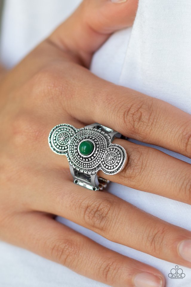 Paparazzi ♥ Desert Mandalas - Green ♥ Ring