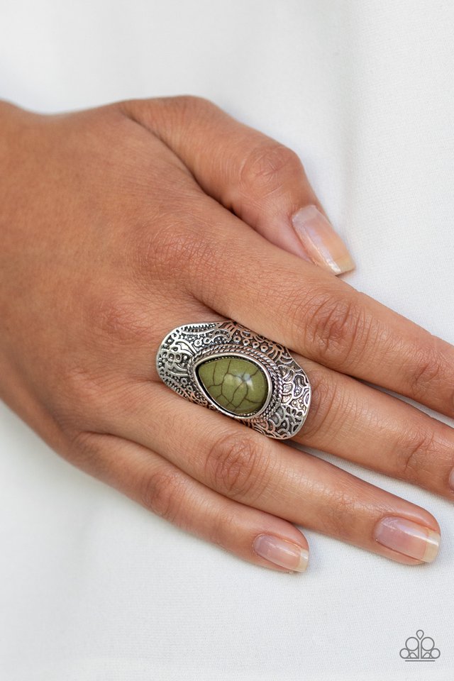 Paparazzi ♥ Southern Sage - Green ♥ Ring