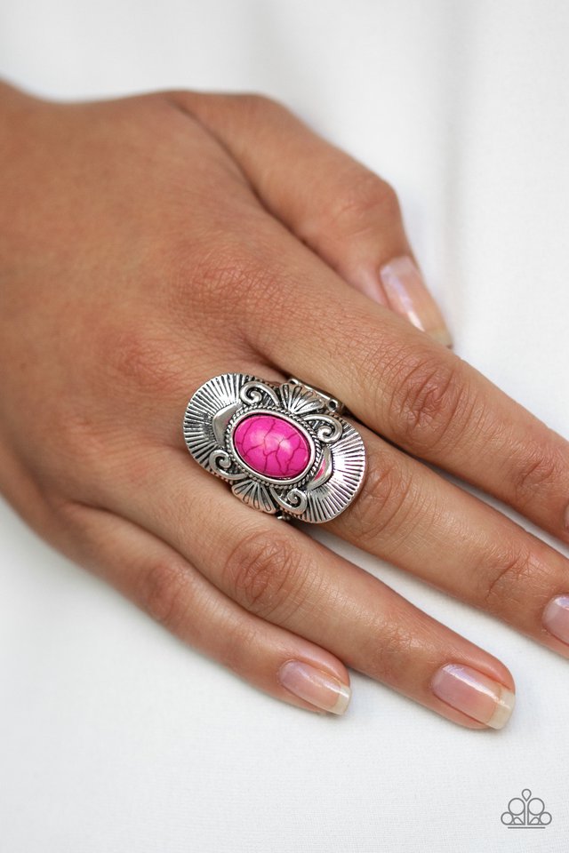Paparazzi ♥ Oracle Oasis - Pink ♥ Ring