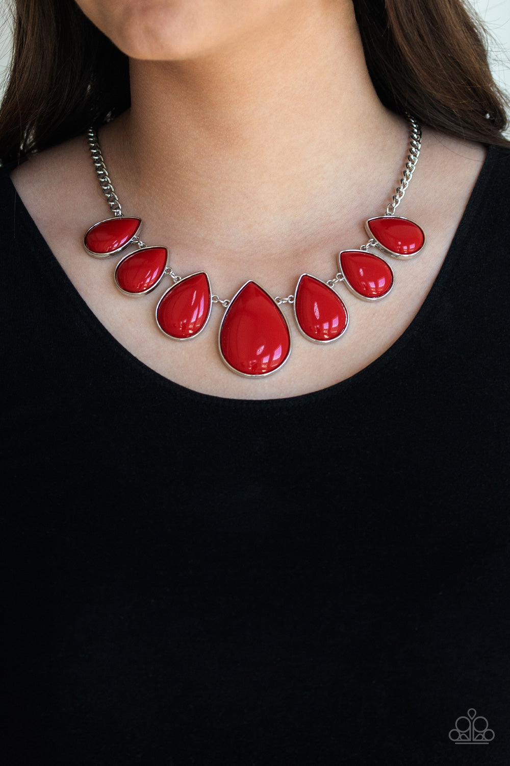 Paparazzi ♥ Drop Zone - Red ♥  Necklace