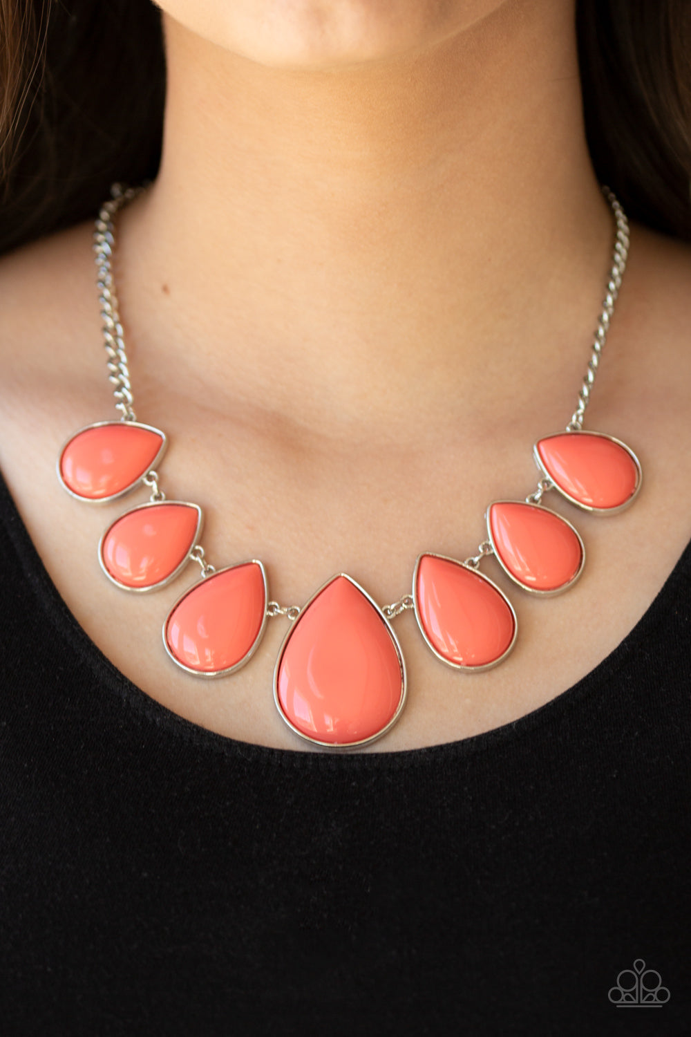 Paparazzi ♥ Drop Zone - Orange ♥  Necklace