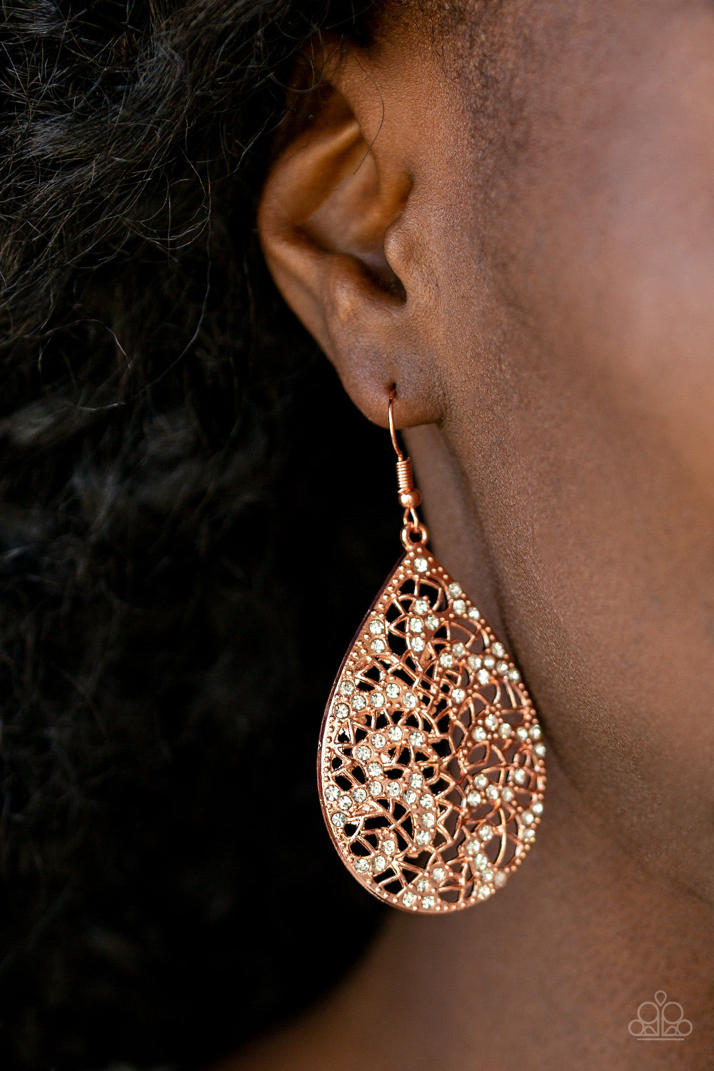 Paparazzi ♥ Hustle and Bustle - Copper ♥  Earrings