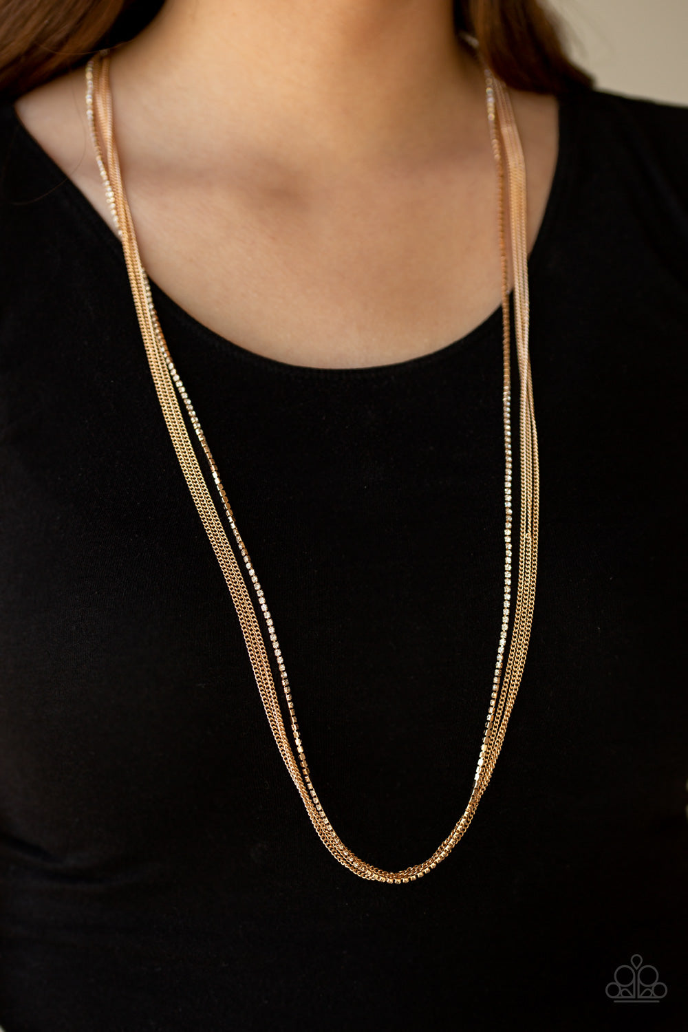 Paparazzi ♥ SLEEK and Destroy - Gold ♥  Necklace