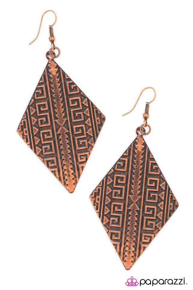 Paparazzi ♥ The Rest Is History - Copper ♥ Earrings