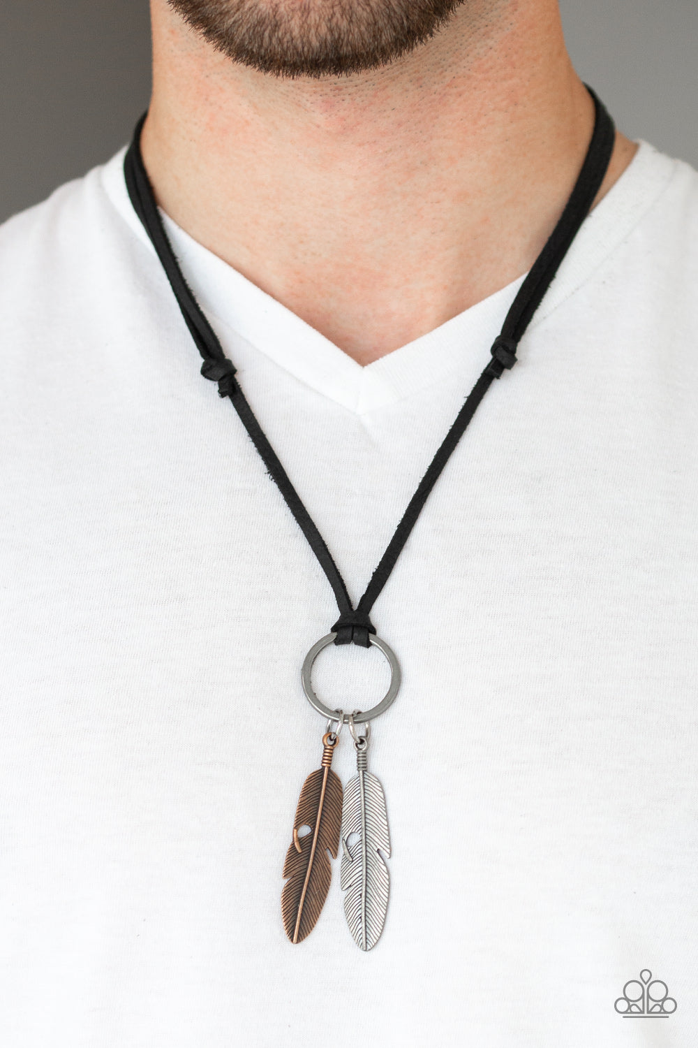 Paparazzi ♥ Sky Walker - Black ♥  Mens Necklace