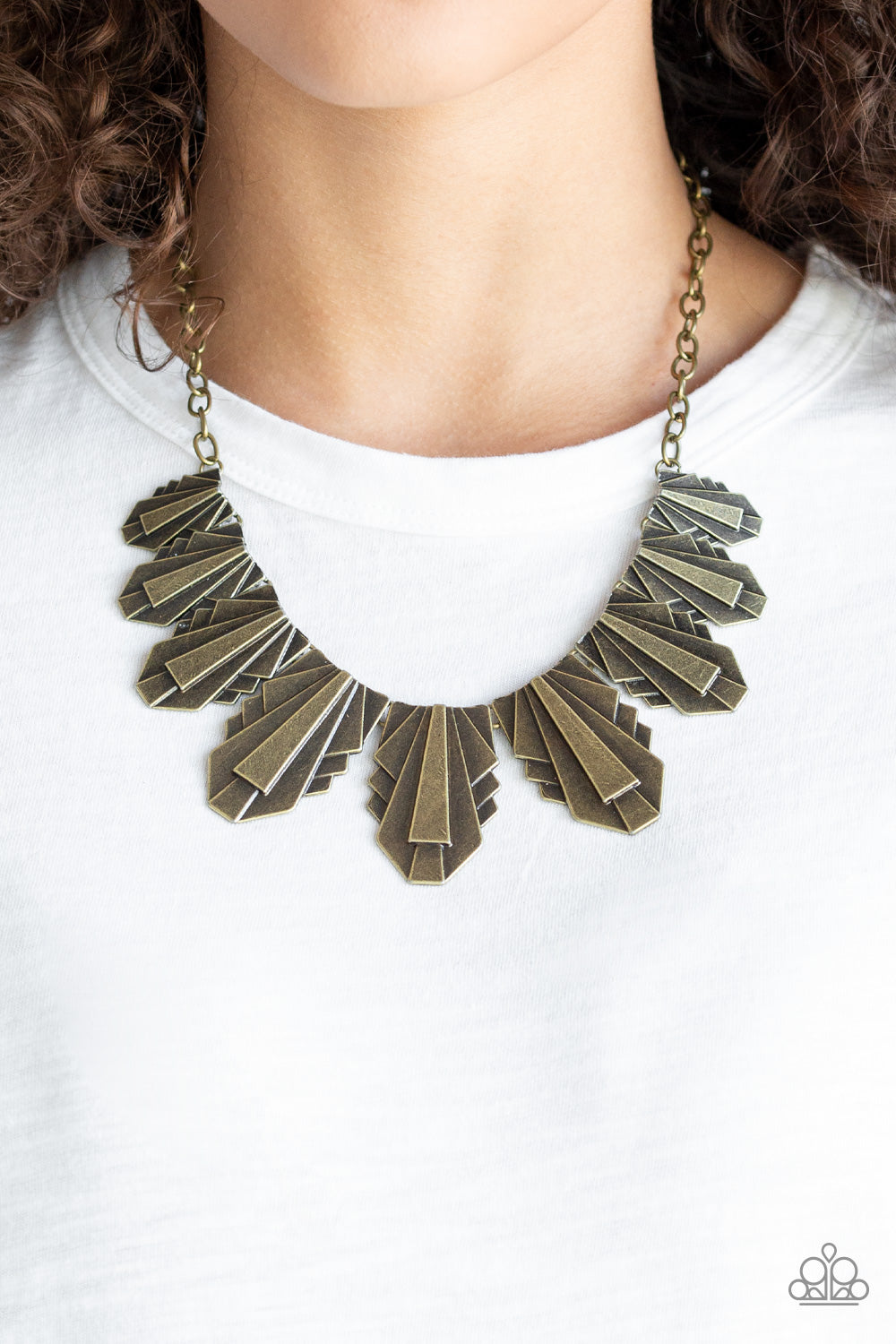 Paparazzi ♥ Cougar Cave - Brass ♥  Necklace
