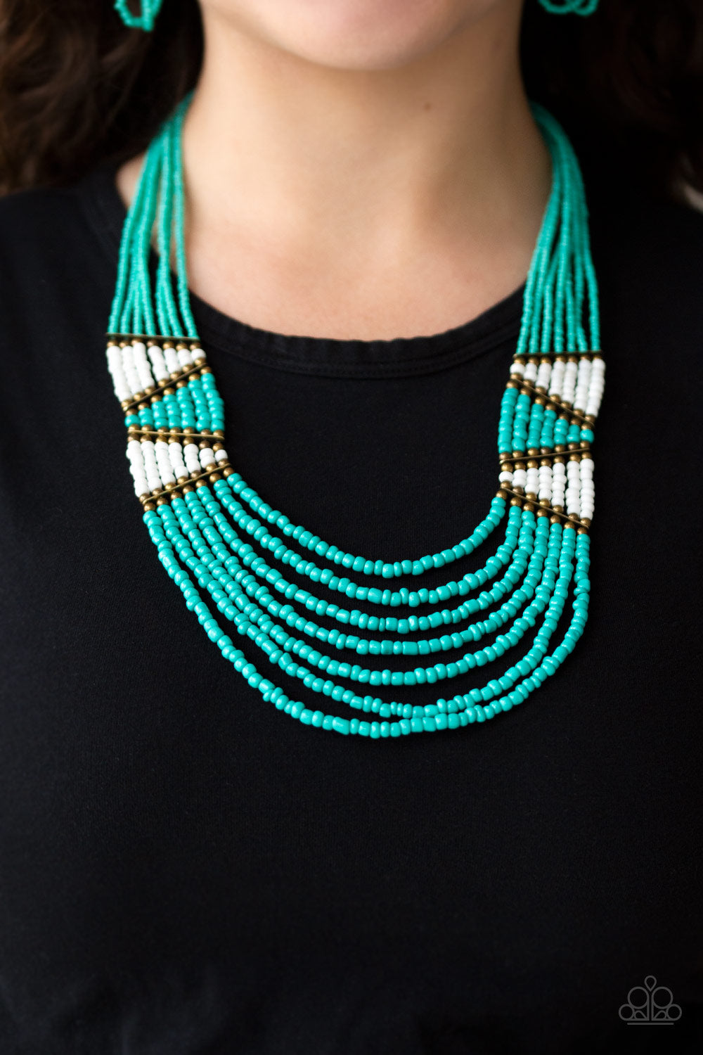 Paparazzi ♥ Kickin It Outback - Blue ♥  Necklace