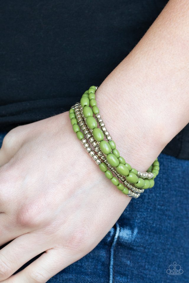 Paparazzi ♥ Meet and Mingle - Green ♥ Bracelet