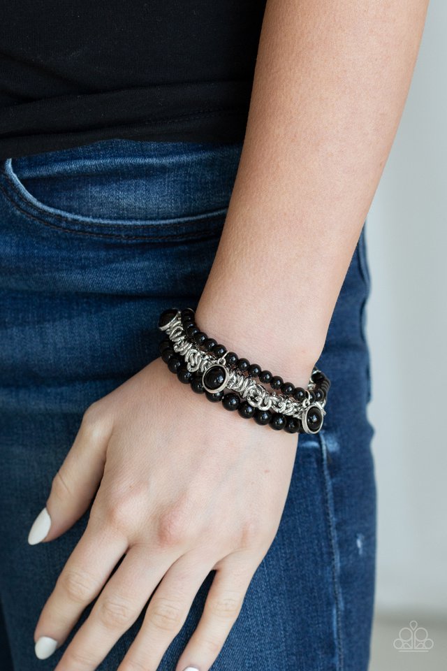 Paparazzi ♥ Good Vibes Only - Black ♥ Bracelet