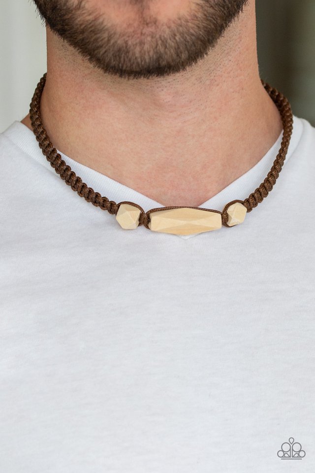 Paparazzi ♥ Urban Carpentry - Brown ♥ Necklace
