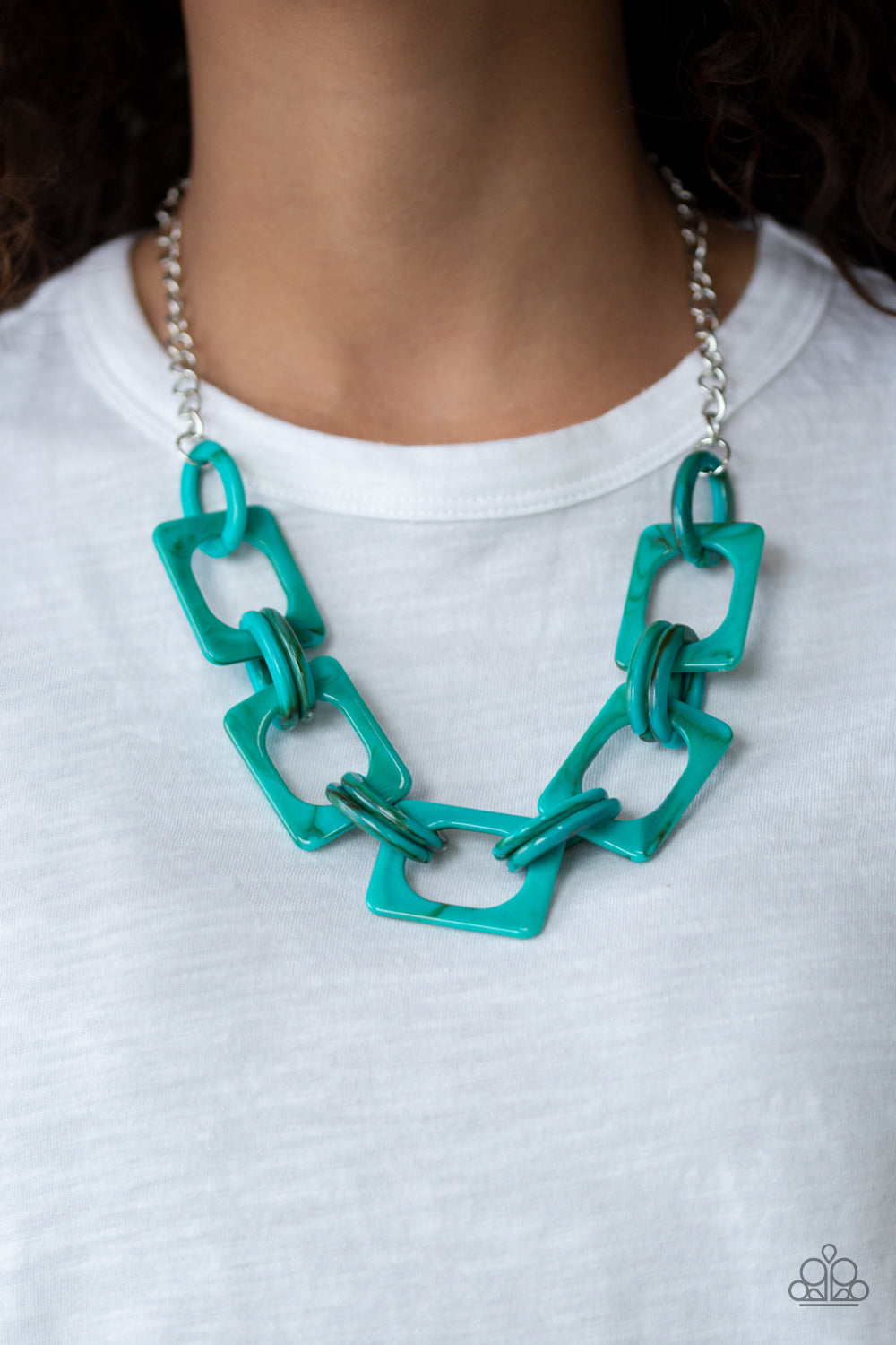 Paparazzi ♥ Sizzle Sizzle - Blue ♥  Necklace