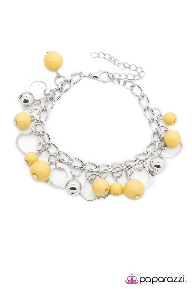 Paparazzi ♥ Listen To Your Heart - Yellow ♥ Bracelet