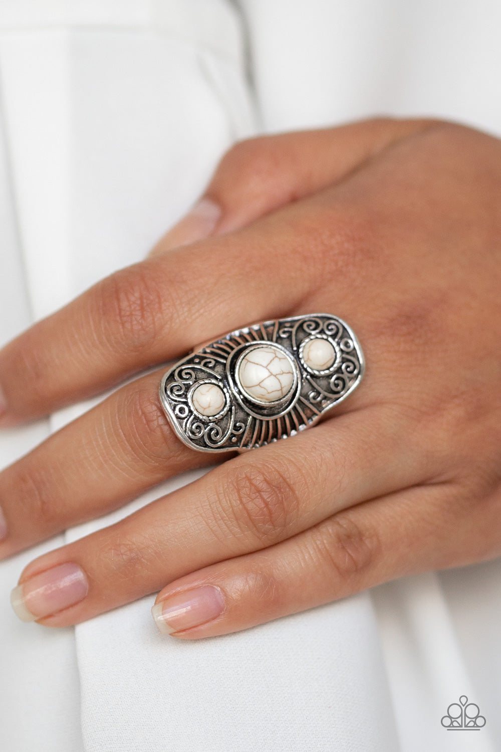 Paparazzi ♥ Stone Oracle - White ♥  Ring