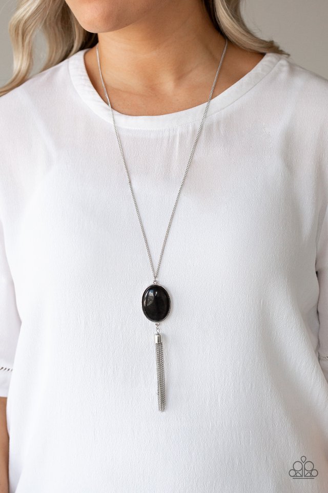 Paparazzi ♥ Tasseled Tranquility - Black ♥ Necklace