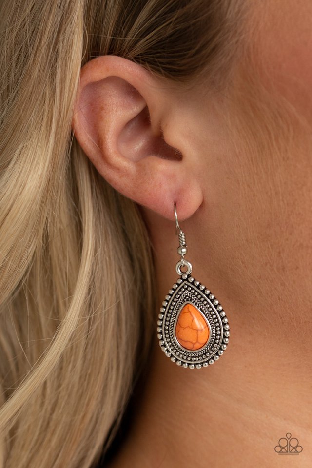 Paparazzi ♥ Happy Horizons - Orange ♥ Earrings