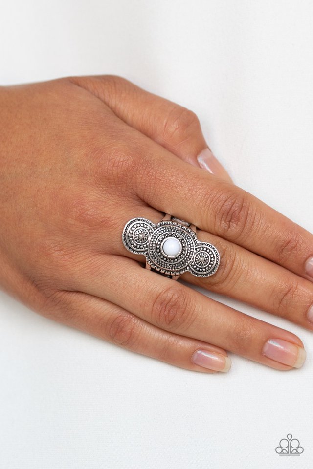 Paparazzi ♥ Desert Mandalas - White ♥ Ring