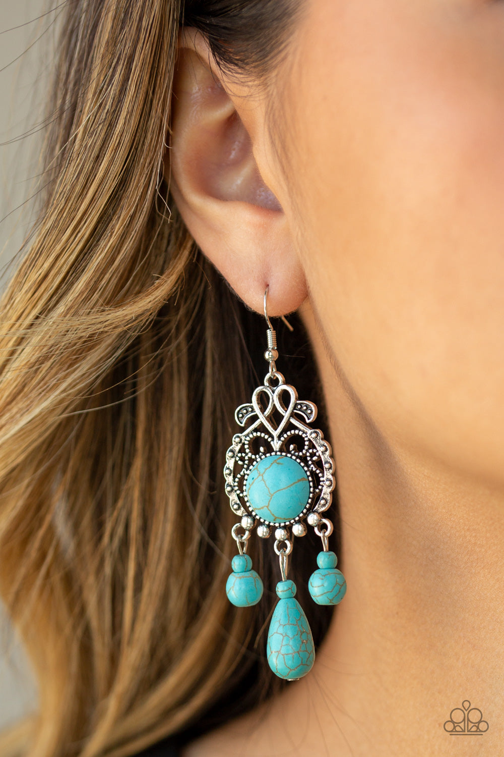 Paparazzi ♥ Stone Bliss - Blue ♥  Earrings