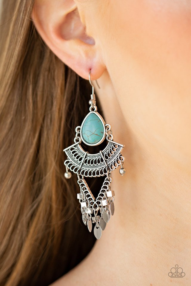Paparazzi ♥ Vintage Vagabond - Blue ♥ Earrings