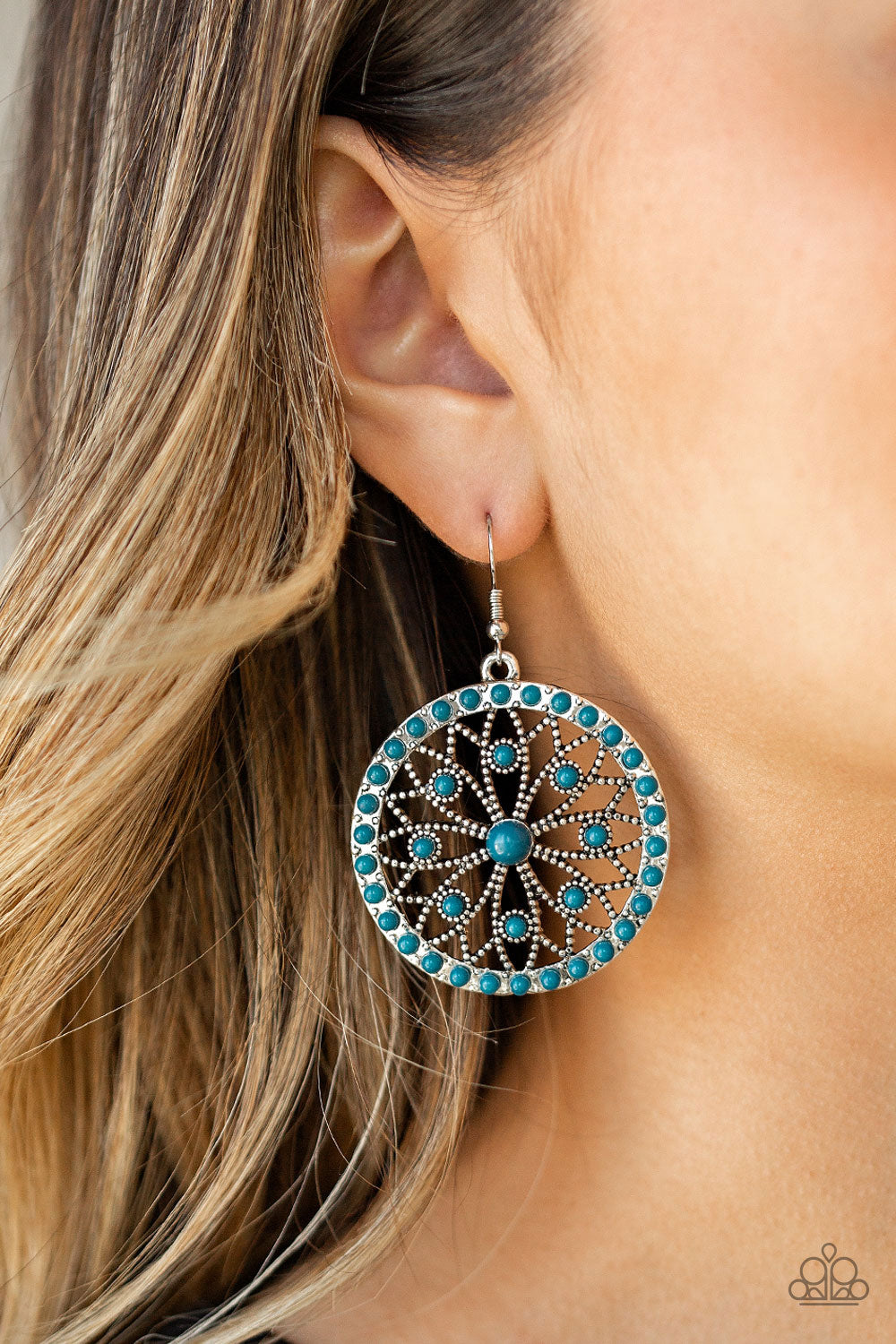 Paparazzi ♥ Merry Mandalas - Blue ♥  Earrings