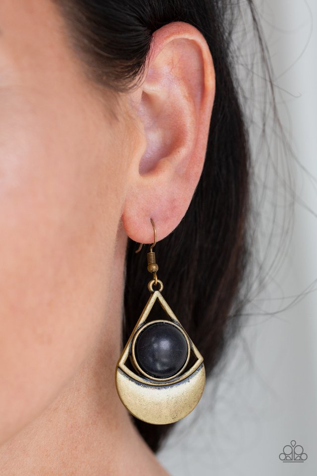 Paparazzi ♥ Sonoran Sailing - Brass ♥ Earrings