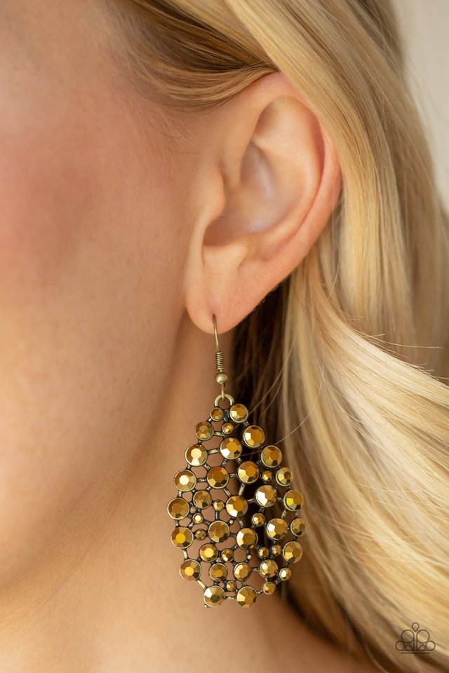 Paparazzi ♥ Start With A Bang - Brass ♥ Earrings