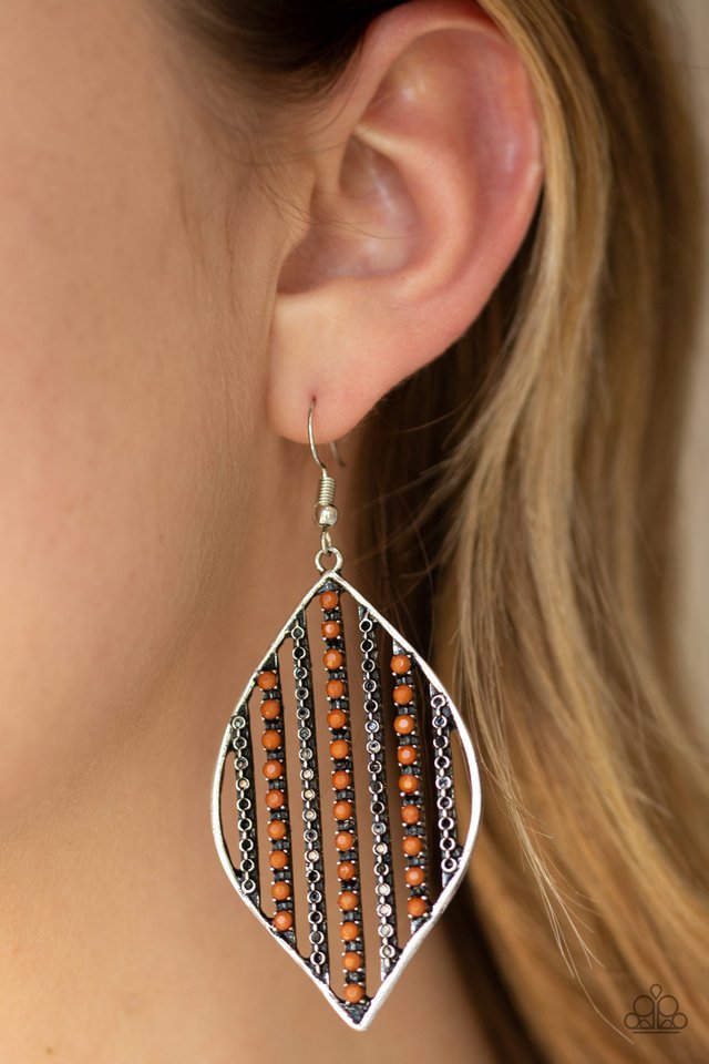 Paparazzi ♥ Leaf Motif - Brown ♥ Earrings