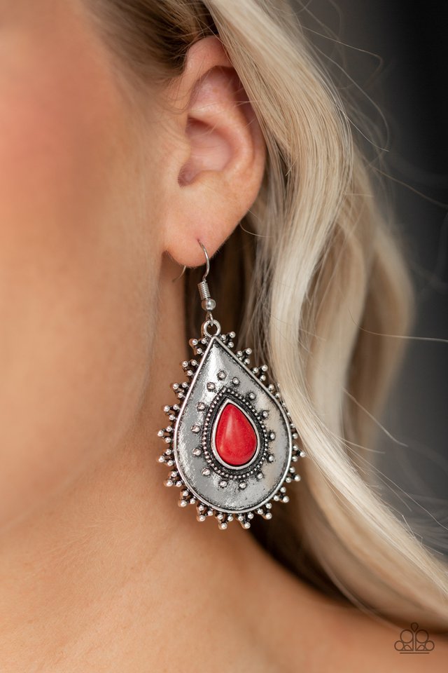 Paparazzi ♥ Desert Drama - Red ♥ Earrings