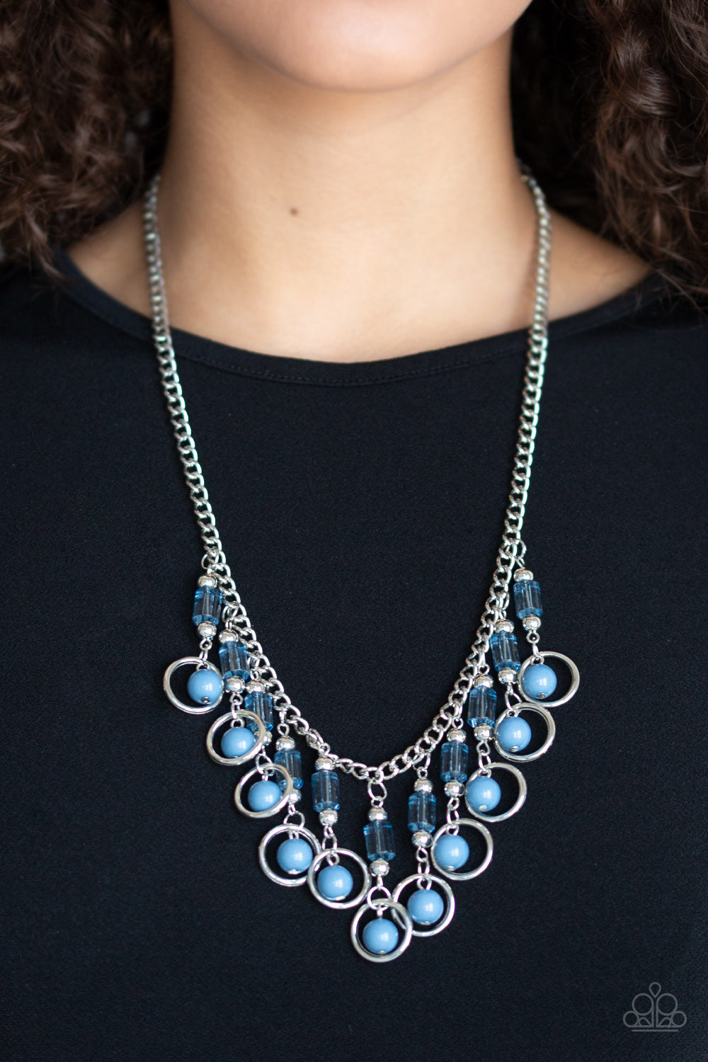 Paparazzi ♥ Cool Cascade - Blue ♥  Necklace