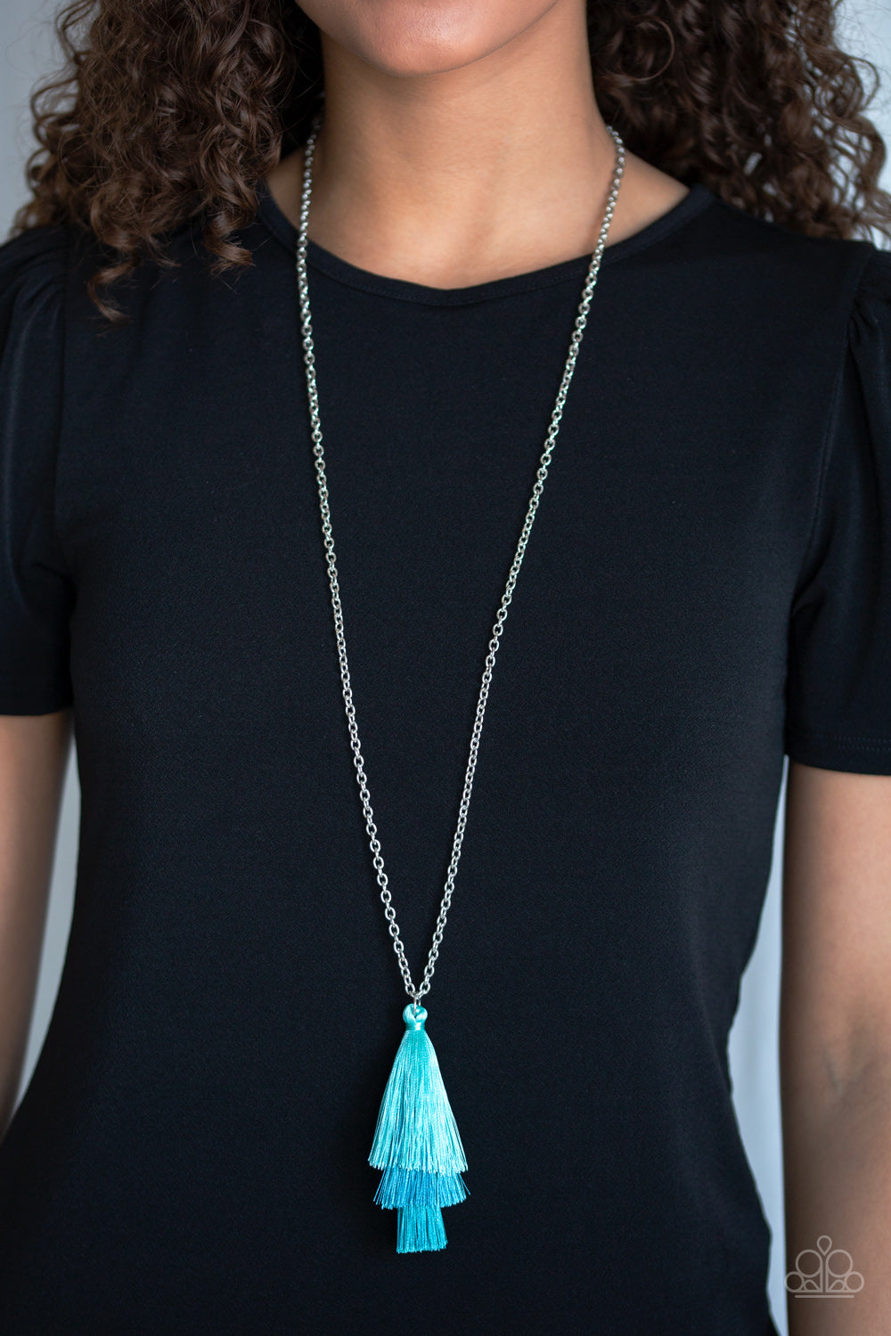 Paparazzi ♥ Triple The Tassel - Blue ♥  Necklace