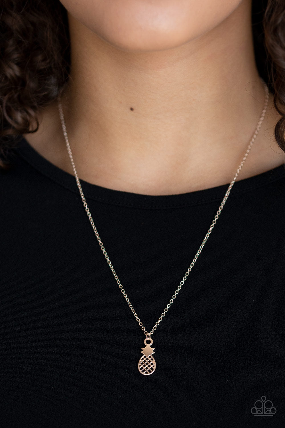 Paparazzi ♥ A PINEAPPLE a Day - Rose Gold ♥  Necklace