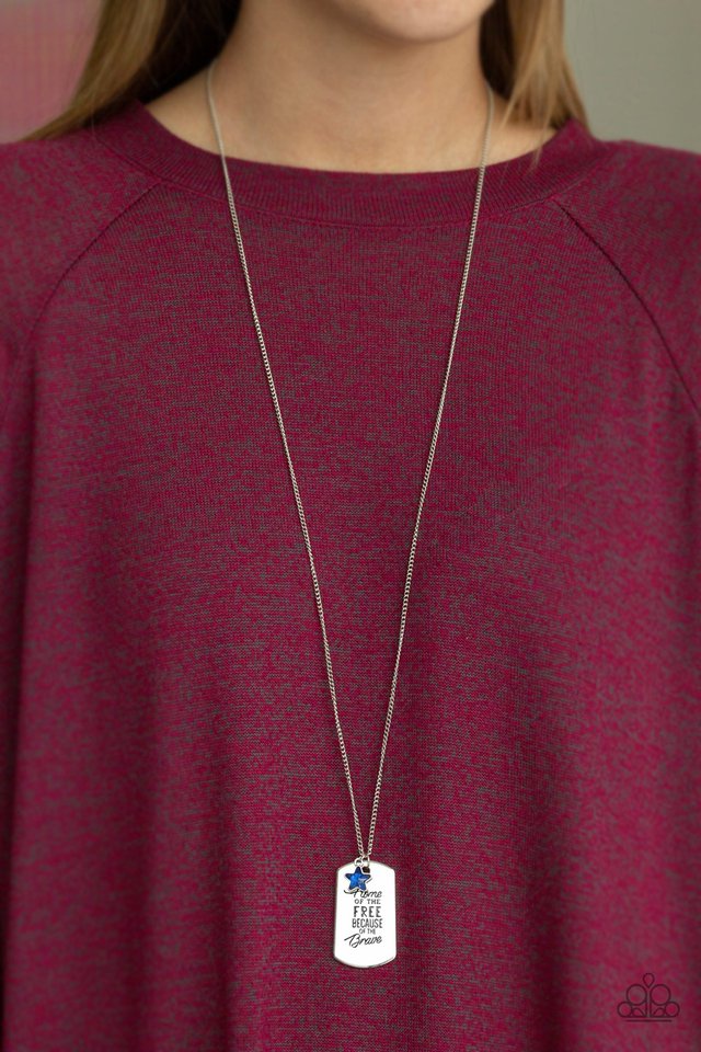 Paparazzi ♥ Home Of The Free - Blue ♥ Necklace