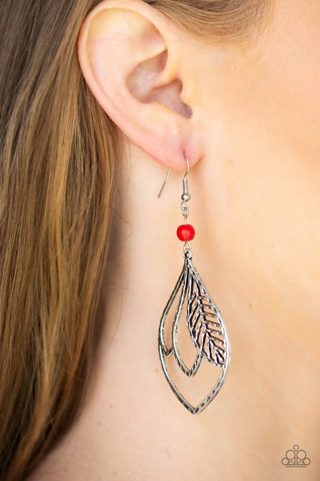 Paparazzi ♥ Absolutely Airborne - Red ♥ Earrings