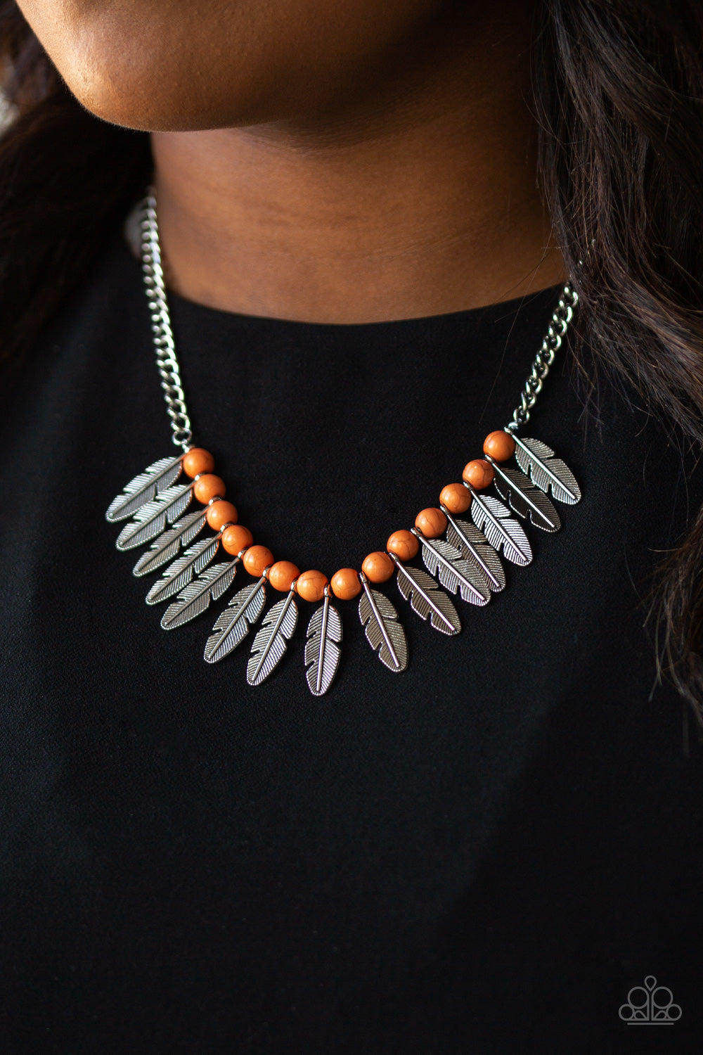 Paparazzi ♥ Desert Plumes - Orange ♥  Necklace