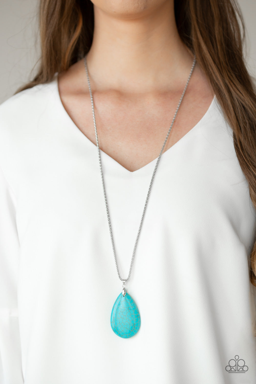 Paparazzi ♥ Sedona Sandstone - Blue ♥  Necklace