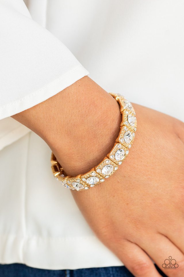 Paparazzi ♥ Blinged Out - Gold ♥ Bracelet