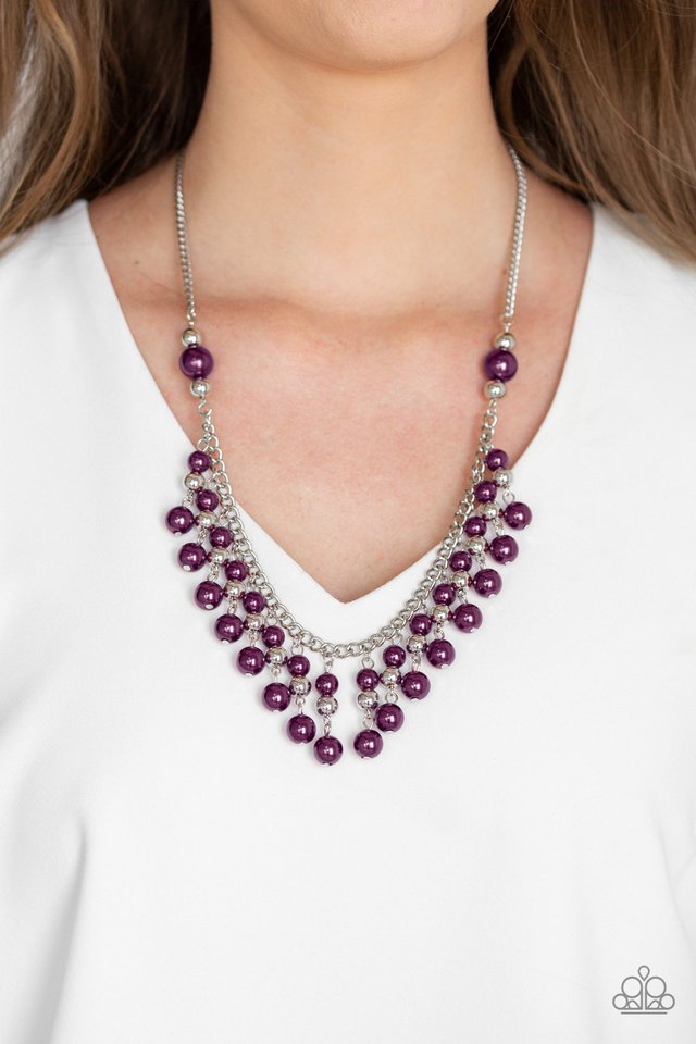 Paparazzi Duchess Royale - Purple Pearl Necklace | Alies Bling Bar