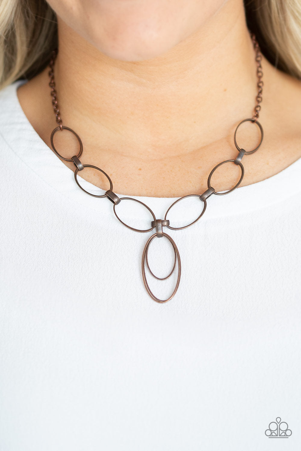 Paparazzi ♥ All OVAL Town - Copper ♥  Necklace