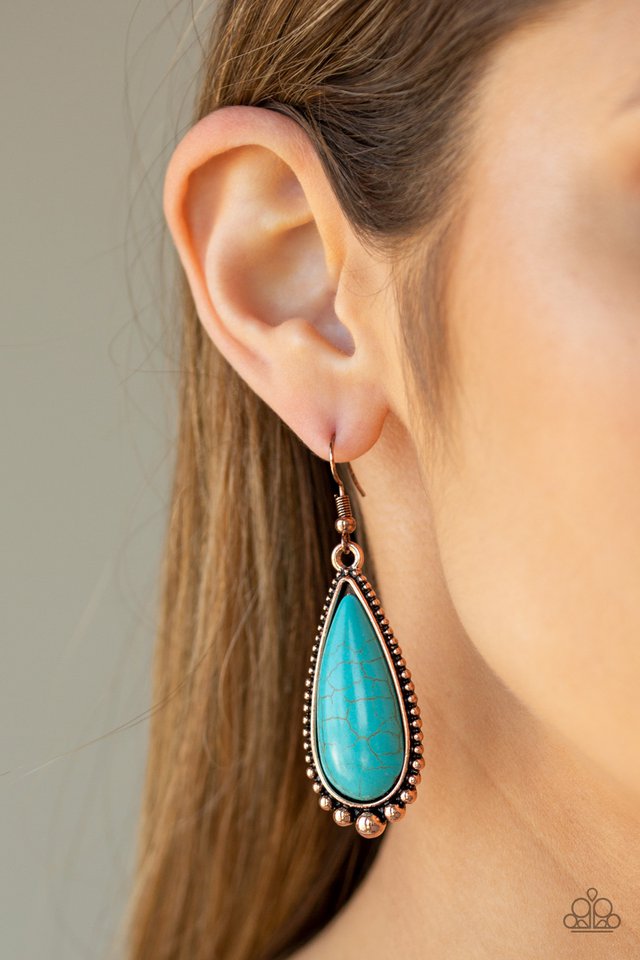 Paparazzi ♥ Desert Quench - Copper ♥ Earrings