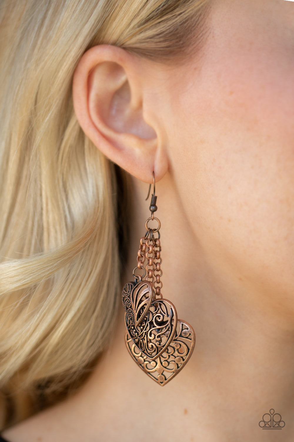 Paparazzi ♥ Once Upon A Heart - Copper ♥  Earrings