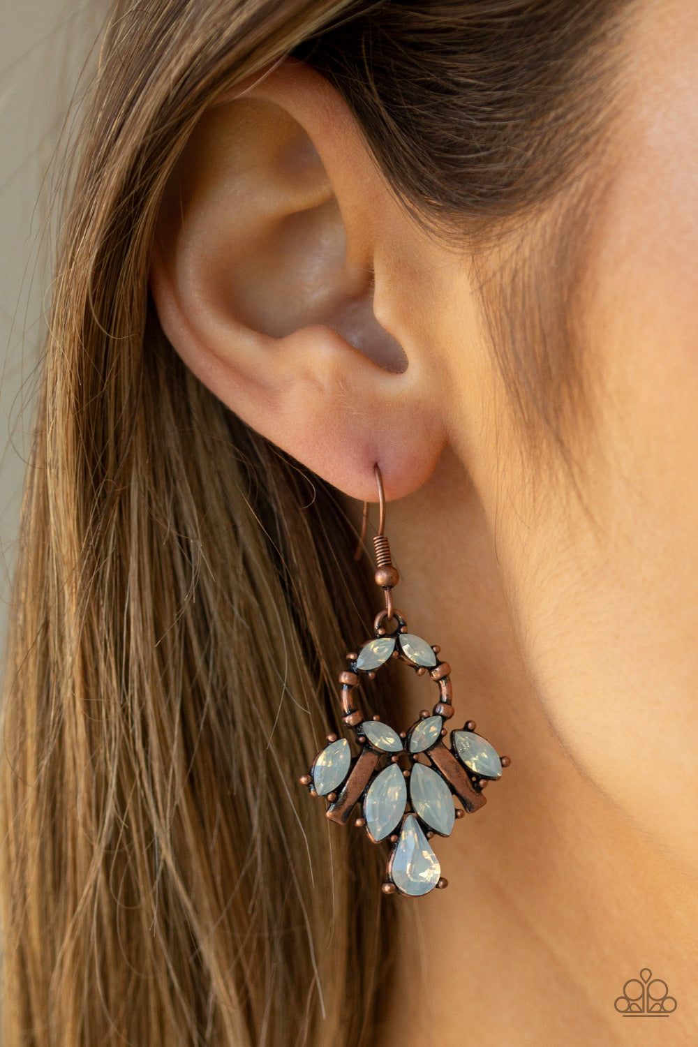 Paparazzi ♥ Glowing Allure - Copper ♥  Earrings