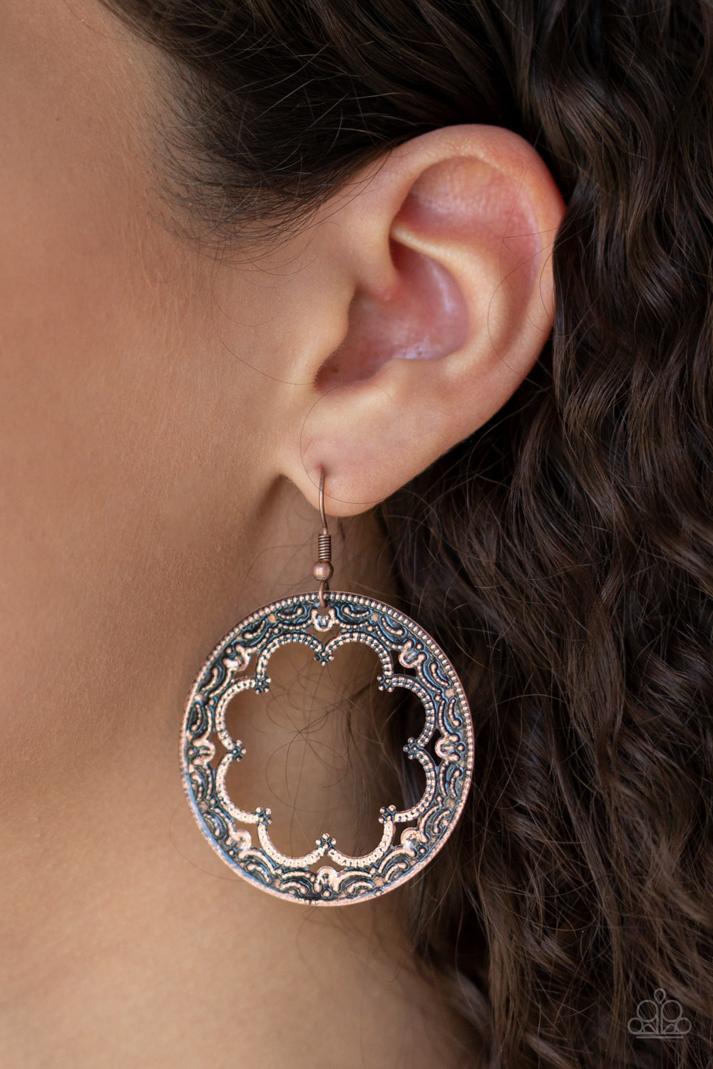 Paparazzi ♥ Whimsical Wheelhouse - Copper ♥  Earrings