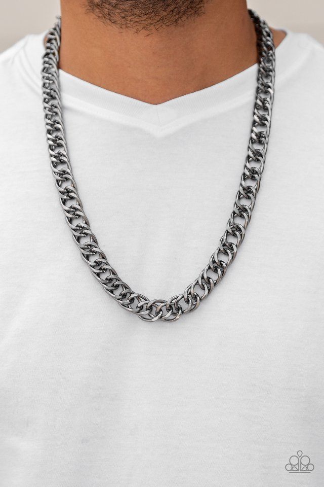 Paparazzi ♥ Omega - Black ♥ Mens Necklace