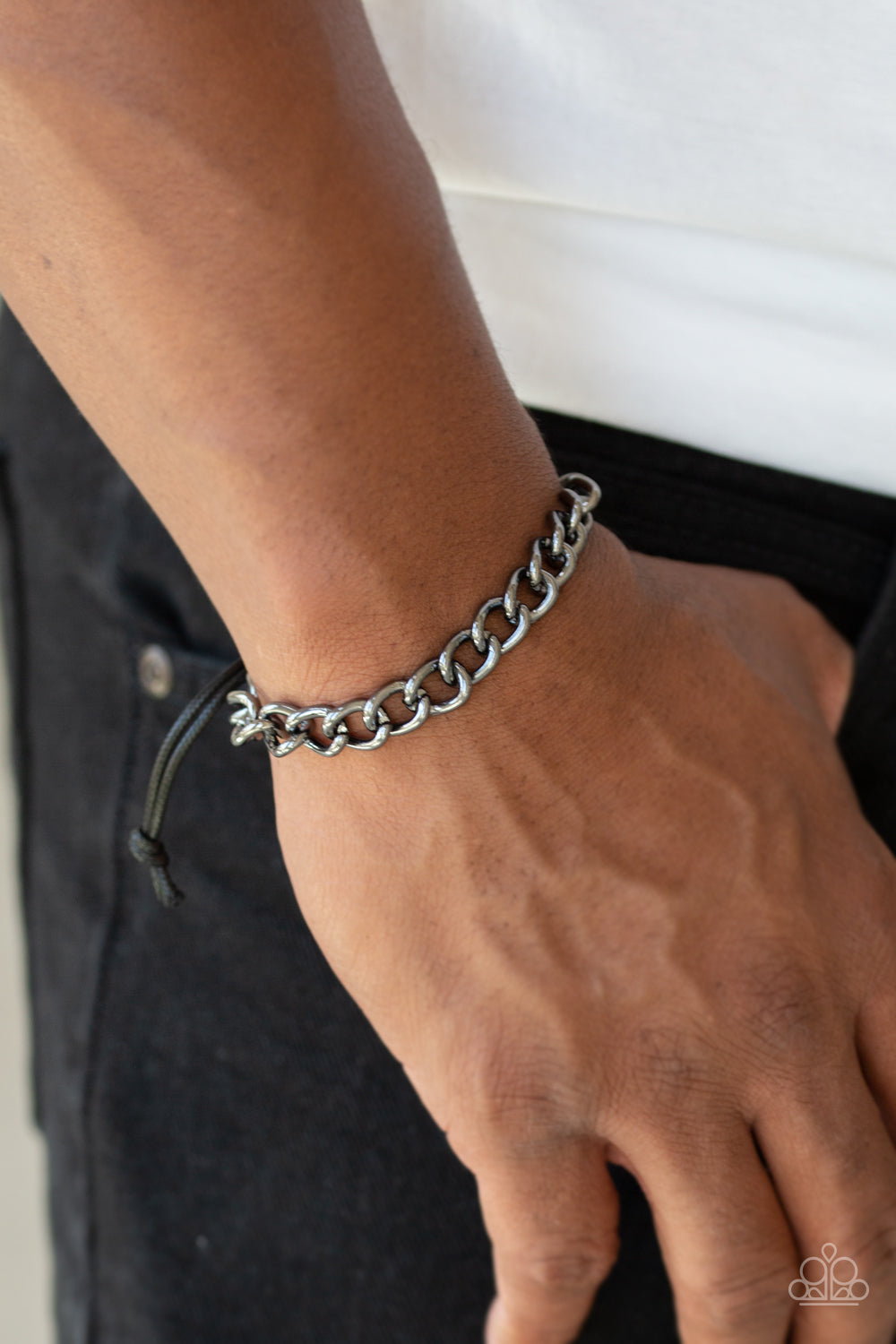 Paparazzi ♥ Sideline - Black ♥  Mens Bracelet