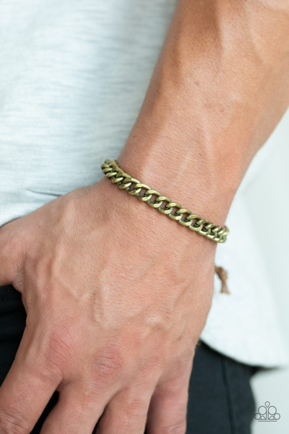 Paparazzi ♥ Tiebreaker - Brass ♥  Mens Bracelet