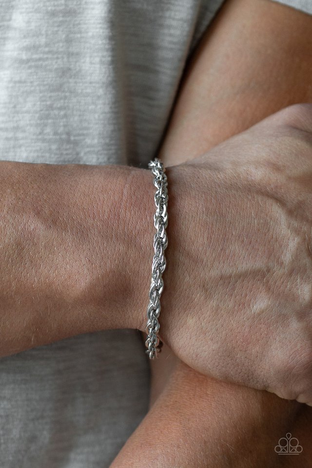 Paparazzi ♥ Last Lap - Silver ♥ Mens Bracelet
