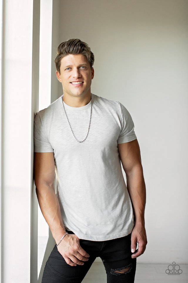 Paparazzi ♥ K.O. - Silver ♥ Mens Bracelet