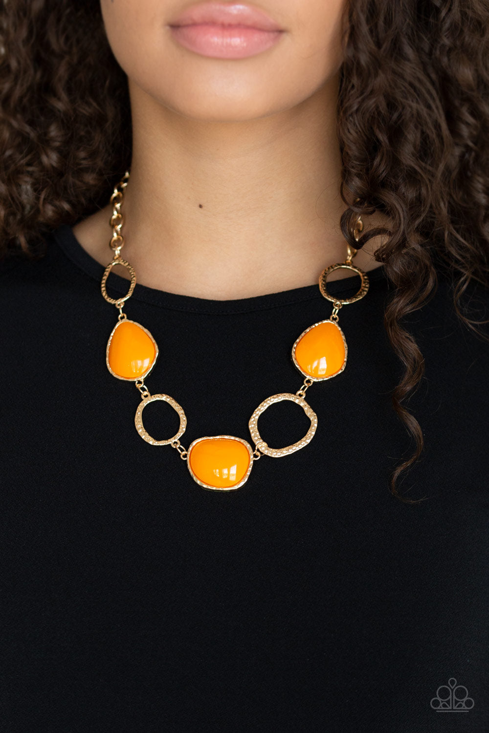 Paparazzi ♥ Haute Heirloom - Orange ♥  Necklace