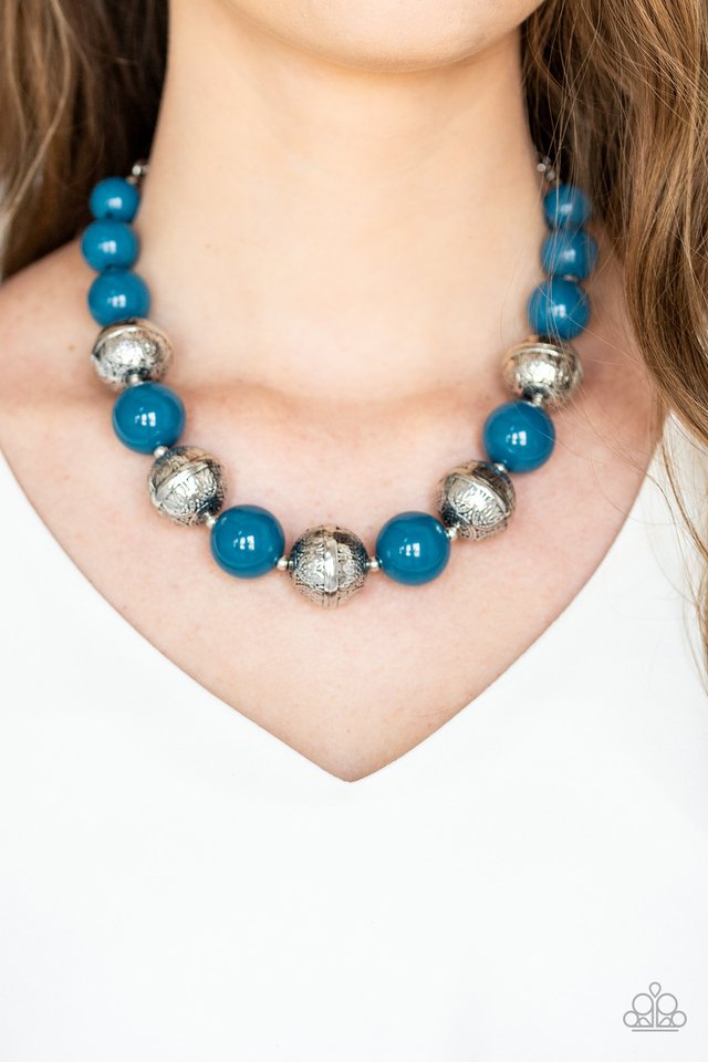 Paparazzi ♥ Floral Fusion - Blue ♥ Necklace