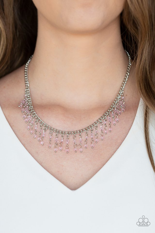 Paparazzi ♥ Sporadic Sparkle - Pink ♥ Necklace